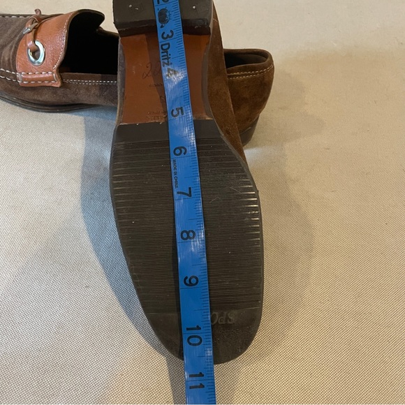 Prada vintage brown suede loafers size 39 buckle leather fits 9 or 9 1/2 - Picture 12 of 13